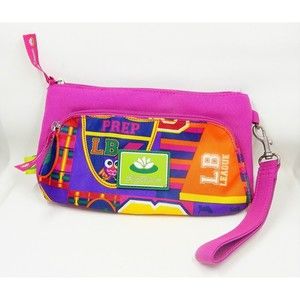 Lily Bloom Wristlet Prep LB League Wallet Pouch Pink Zippered